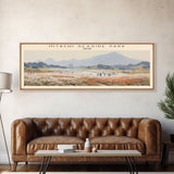 Hitachi Seaside Park COUNTRY | Framed Travel Poster Canvas Print | Trendy Wall Art | Watercolor Painting | Living Room Art | Unique Art