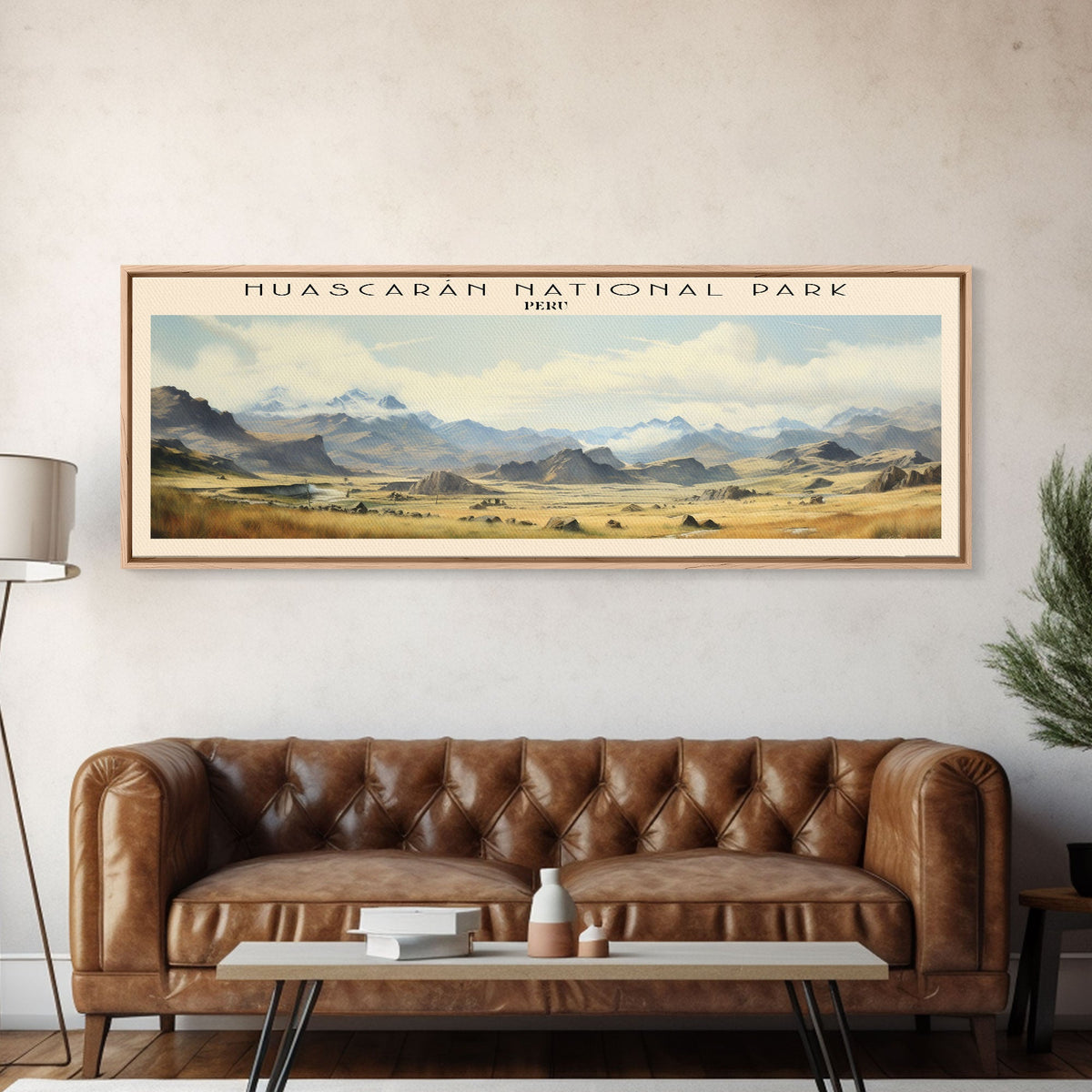 Huascarán National Park COUNTRY Travel Poster Print, Framed Canvas Print, COUNTRY Travel Art, Wood Framed Art, Wall Hanging, Home Decor
