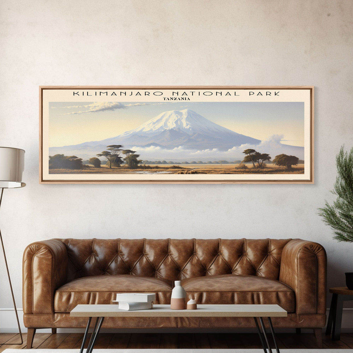 Kilimanjaro National Park Travel Print Wall Art, Travel Poster Print, Retro Style COUNTRY Home Decor, Wall Hanging, Travel Gift Idea, Unique Metal Art
