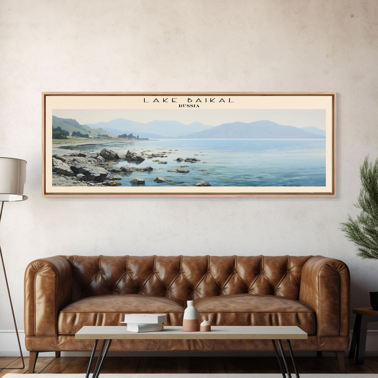 Lake Baikal Travel Poster Print, Framed Canvas Wall Art, Metal Wall Art, COUNTRY art, Gift For Him, Travel Wall Art, Travel Lover Gift