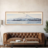 Mount Fuji Travel Art Framed Canvas Print, COUNTRY Wall Decor, Home Decor, Travel Poster, Vintage Wall Art, Watercolor Painting