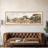 The Palace of Knossos Travel Print Wall Art, Travel Poster Print, Retro Style COUNTRY Home Decor, Wall Hanging, Travel Gift Idea, Unique Metal Art