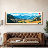 Cajamarca, Peru Panoramic Travel Poster Canvas Print, Cajamarca, Peru Painting, Peru Art, Cajamarca Travel Art, Guest Room Painting