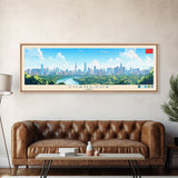 Changsha, China Panoramic Travel Poster Canvas Print, Changsha, China Painting, China Art, Changsha Travel Art, Living Room Painting