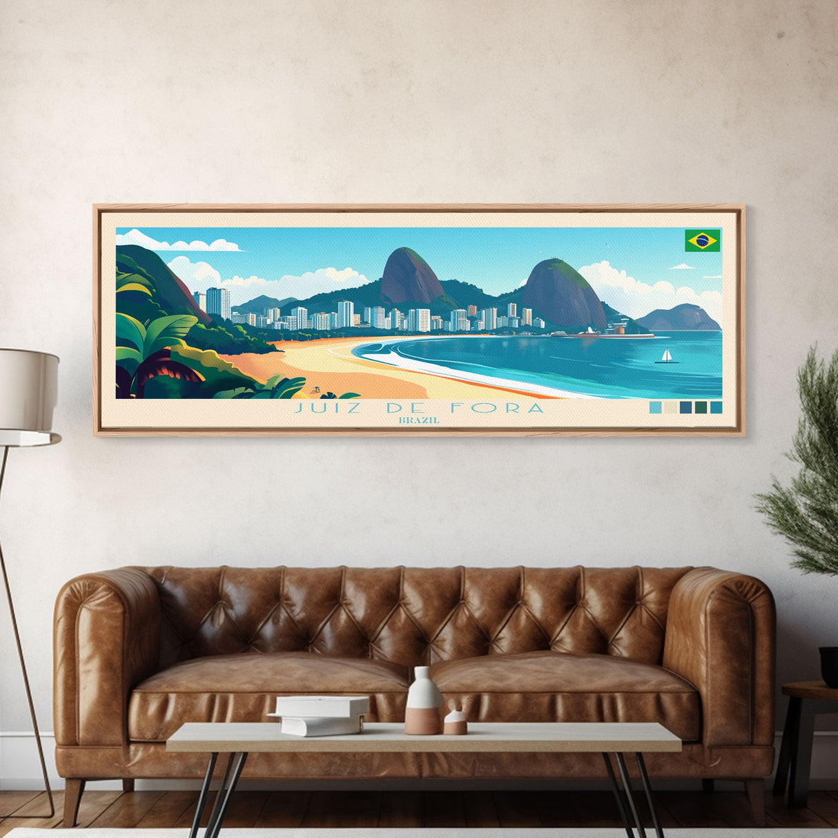Juliaca, Peru Panoramic Travel Poster Canvas Print, Juliaca, Peru Painting, Peru Art, Juliaca Travel Art, Guest Room Painting
