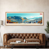 Kamloops, Canada Panoramic Travel Poster Canvas Print, Kamloops, Canada Painting, Canada Art, Kamloops Travel Art, Guest Room Painting
