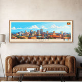 Kampala, Uganda Panoramic Travel Poster Canvas Print, Kampala, Uganda Painting, Uganda Art, Kampala Travel Art, Living Room Painting