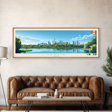 Kanata, Canada Travel Poster Panoramic Canvas Print, Kanata, Canada Painting, Canada Art, Kanata Travel Art, Guest Room Painting