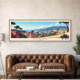 Kankan, Guinea Panoramic Travel Poster Canvas Print, Kankan, Guinea Painting, Guinea Art, Kankan Panoramic Travel Art, Travel Painting