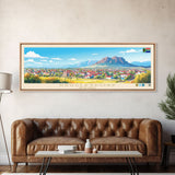 Krugersdorp, South Africa Panoramic Travel Poster Canvas Print, Krugersdorp, South Africa Painting, South Africa Art, Krugersdorp Panoramic Travel Art, Travel Painting