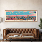 Bloemfontein, South Africa Panoramic Canvas Print, Bloemfontein, South Africa Painting, South Africa Art, Bloemfontein Travel Poster, Travel Art, Guest Room Painting