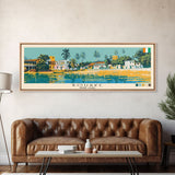 Bouake, Ivory Coast Panoramic Canvas Print, Bouake, Ivory Coast Painting, Ivory Coast Art, Bouake Travel Poster, Travel Art, Guest Room Painting