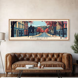 Bradford, England Panoramic Canvas Print, Bradford, England Painting, England Art, Bradford Travel Poster, Travel Art, Vacation Gift