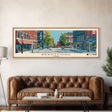 Brantford, Canada Panoramic Canvas Print, Brantford, Canada Painting, Canada Art, Brantford Travel Poster, Travel Art, Living Room Painting