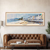 Bray, Ireland Panoramic Canvas Print, Bray, Ireland Painting, Ireland Art, Bray Travel Poster, Travel Art, Guest Room Painting