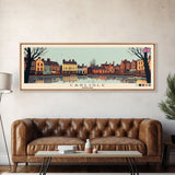 Carlisle, England Panoramic Canvas Print, Carlisle, England Painting, England Art, Carlisle Travel Poster, Travel Art, Vacation Gift