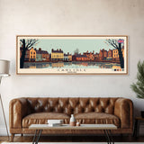 Carlisle, England Panoramic Canvas Print, Carlisle, England Painting, England Art, Carlisle Travel Poster, Travel Art, Vacation Gift