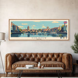 Chester, England Panoramic Canvas Print, Chester, England Painting, England Art, Chester Travel Poster, Travel Art, Living Room Painting