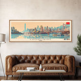 Chongqing, China Panoramic Canvas Print, Chongqing, China Painting, China Art, Chongqing Travel Poster, Travel Art, Living Room Painting
