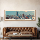 Kaohsiung, Taiwan Panoramic Canvas Print, Kaohsiung, Taiwan Painting, Taiwan Art, Kaohsiung Travel Poster, Travel Art, Vacation Gift