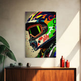 Motorcycle wall art framed print, Motorcycle poster print, MotoGP art, Motorcycle gifts, Motorcycle gift, Biker gift ready to hang print