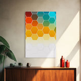 Mid Century Art Print, Framed Modern Art, Geometric Art, Mid Century Modern Wall Art, Colorful Art, MCM Style Canvas Art