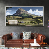 Uncompahgre Peak, Travel Poster Wall Art, Framed Canvas Print, American Mountains, Mountain Landscape Painting, Mountains of Colorado