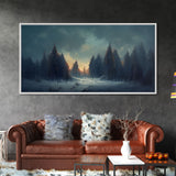 Dreamy Landscape Painting Canvas Print, country side, farmhouse decor, beautiful scenic wall art