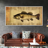 Fish Wall Decor, Animal Wall Art, Nature Wall Art, Minimalist Wall Decor, Panoramic Wall Decor, Canvas Print, Wall Art, Framed Canvas Art