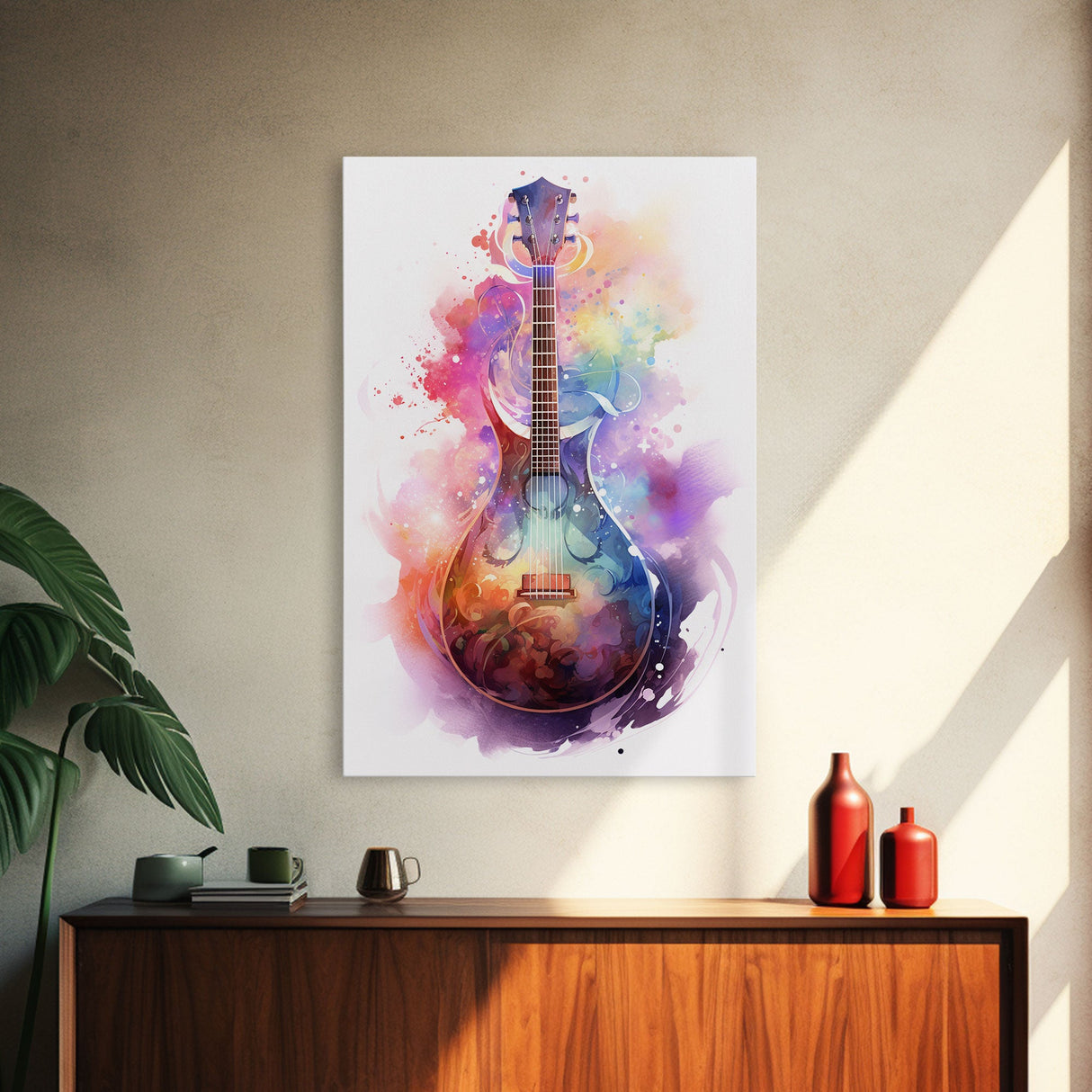 Lute Art, Stringed Instrument Print, Framed Canvas Art, Fantasy Decor, Art / Gift For The Bard Player