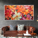 Hibiscus Wall Art, Flowers Wall Art, Colorful Fowers, Panoramic Art, Wall Art, Canvas Art, Landscape Art, Gift For Grandma, College Dorm Art