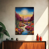 Desert Wall Art, Cactus Art, Nature Print, Canvas Print, Wall Art, Vertical Art, First Home Gift, Wall Art Prints, Living Room Prints