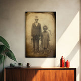 Skeleton Wall Art, Dark Art, Horror Decor, Weird Art Print, Creepy Wall Art, Canvas Print, Wall Art, Vertical Print, Home Decor, Wall Decor