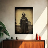 Creepy Wall Art, Horror Home Decor, Scary Wall Art, Spooky Halloween Canvas Print, Wall Art, Vertical Print, Home Decor, Wall Decor