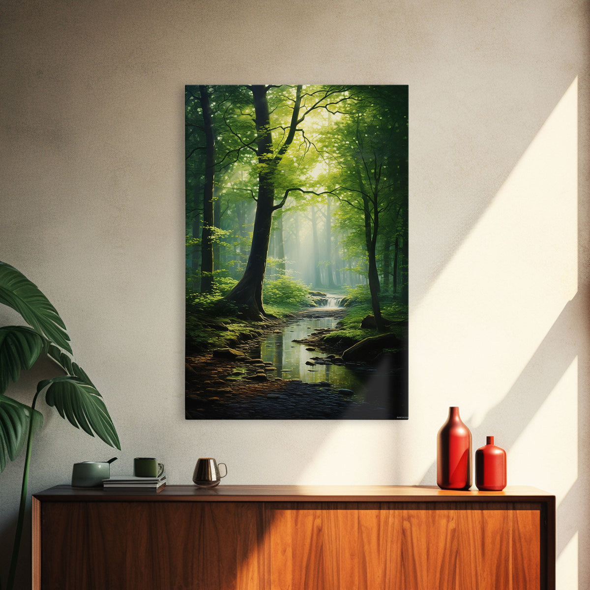 Forest Wall Art, Nature Inspired Art, Trees Art, Canvas Print, Wall Art, Vertical Print, Engagement Gift, Camper Wall Decor, Bedroom Prints