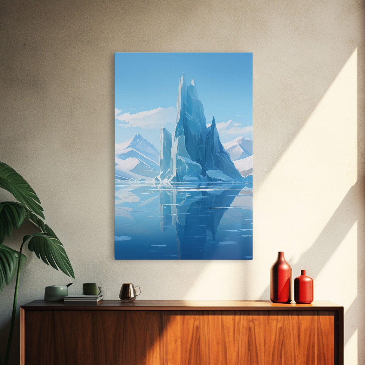 Iceberg Wall Art, Iceland Wall Art, Seascape Wall Print, Canvas Print, Wall Art, Vertical Art, Gift For Family, Above Couch Wall Art