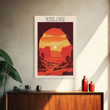 Wind Cave National Park South Dakota Travel Art, National Park Print, Minimalist Travel Art, Midcentury Modern Style Landscape Painting