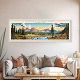 Rocky Mountain National Park Panoramic Colorado Travel Art, National Park Print, Minimalist Travel Art, Midcentury Modern Style Landscape