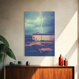Lightning, Lightning Bolt, Urban Art, Canvas Print, Wall Hanging, Portrait Art, Gift For Coworker, Camper Wall Decor, College Dorm Decor