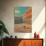 An Abandoned 1970s High School, Photography Print, Framed Canvas Print, Back To School, Liminal Art
