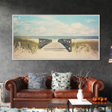 The Boardwalk Framed Canvas Print - Unique Beach Art - South Florida Photography Print - Florida Beaches - Beachhouse Decor Wall Art