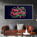 Merry Christmas Sign - Christmas Decor - Framed Canvas Print Sign - Canvas Sign - Xmas Decor -  Holiday Decor