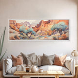 Panoramic Desert Prints, Four Peaks Arizona Wall Art, 3 Piece Print Set, Arizona Desert, Boho Print, Modern Wall Art, Minimalist Wall Art