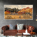 Harvest in Autumn Glory - holiday decor, rustic Christmas decor, country Christmas decor, Christmas scene art, seasonal wall art