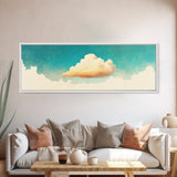 Modern Wall Art - Abstract Oil Painting Print - Extra Large Wall Art - Canvas Wall Hanging - Cloud Painting - Oversized Wall Art - Framed Canvas