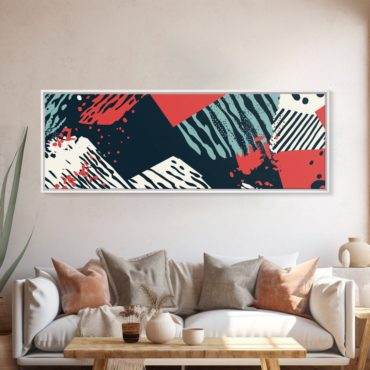 Retro 90s Mall Art - Framed Canvas Print - Mall Wall Decor