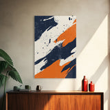 Framed Mid Century Wall Art, Paint Splotches Wall Art Canvas Print, Framed Canvas, Large Mid Century, Original Art Print