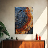 Tree Ring Framed Canvas Wall Art, Home Decor, Modern Farmhouse, Rustic and Eclectic, Kitsch Minimalist Home Decor, Living Room Wall Art