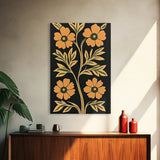 Framed Canvas Print Wall Art Boho Floral Print, Botanical Wall Art, Flower Market Poster, Minimalist Home Decor, Modern Farmhouse Art