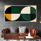 Extra Large Canvas Art MCM Geometric Wall Art Framed Canvas Print Emerald Green